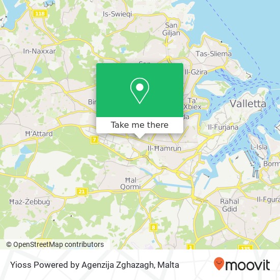 Yioss Powered by Agenzija Zghazagh map