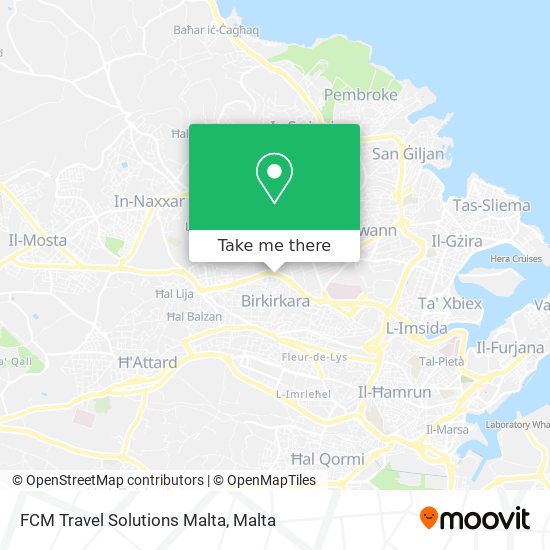 FCM Travel Solutions Malta map