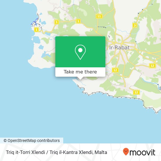 Triq it-Torri Xlendi / Triq il-Kantra Xlendi map