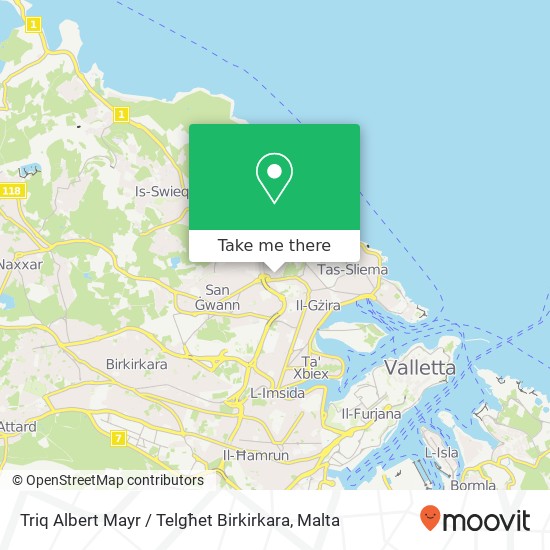 Triq Albert Mayr / Telgħet Birkirkara map