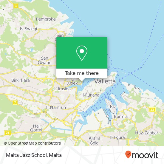 Malta Jazz School map