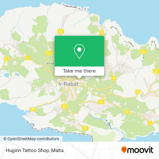 Huginn Tattoo Shop map