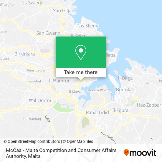 McCaa - Malta Competition and Consumer Affairs Authority map
