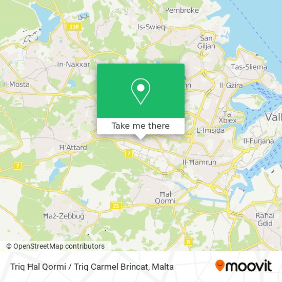 Triq Ħal Qormi / Triq Carmel Brincat map