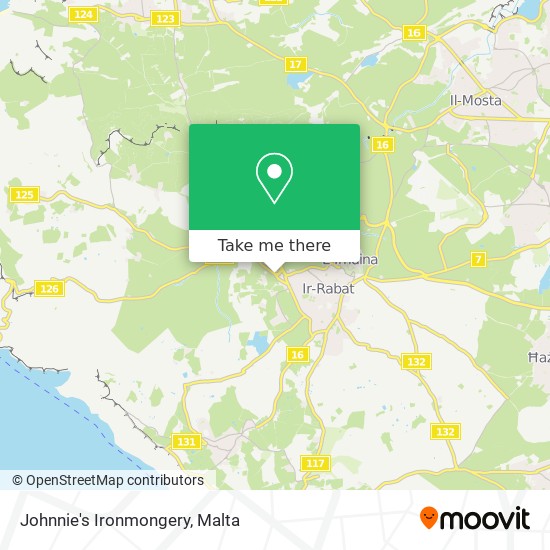 Johnnie's Ironmongery map