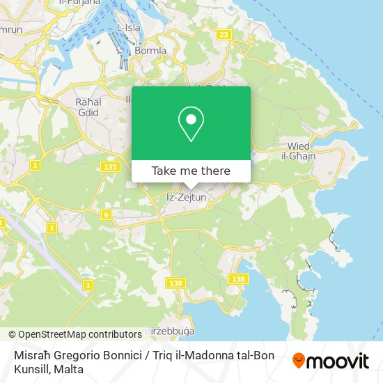 Misraħ Gregorio Bonnici / Triq il-Madonna tal-Bon Kunsill map