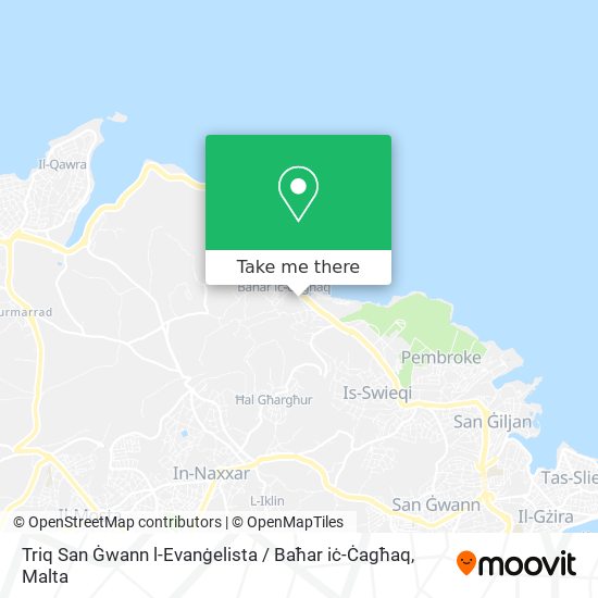 Triq San Ġwann l-Evanġelista / Baħar iċ-Ċagħaq map