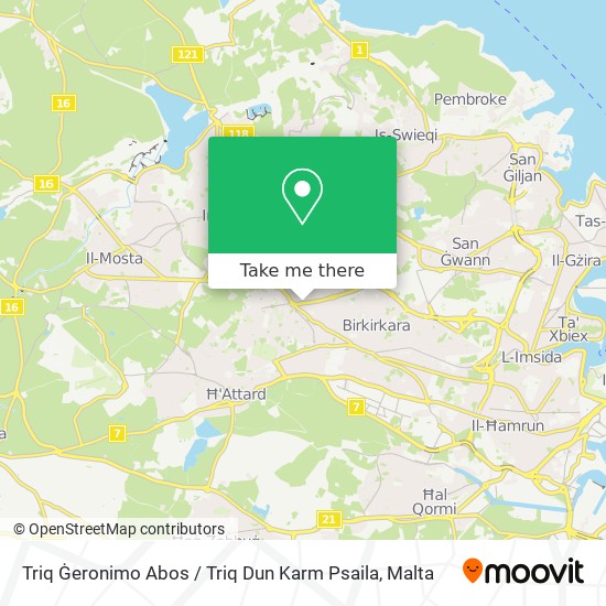 Triq Ġeronimo Abos / Triq Dun Karm Psaila map