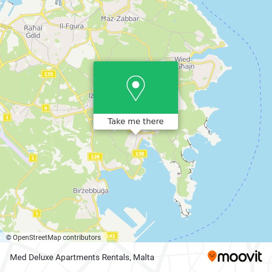 Med Deluxe Apartments Rentals map