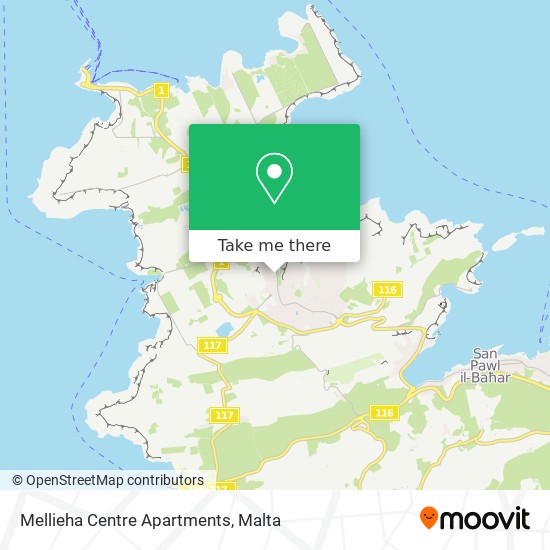 Mellieha Centre Apartments map