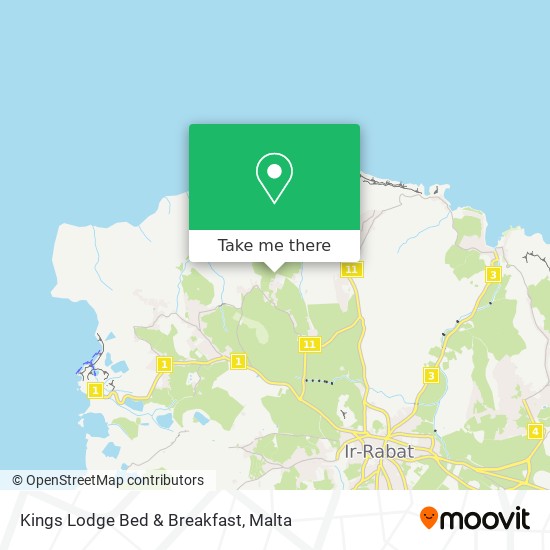 Kings Lodge Bed & Breakfast map