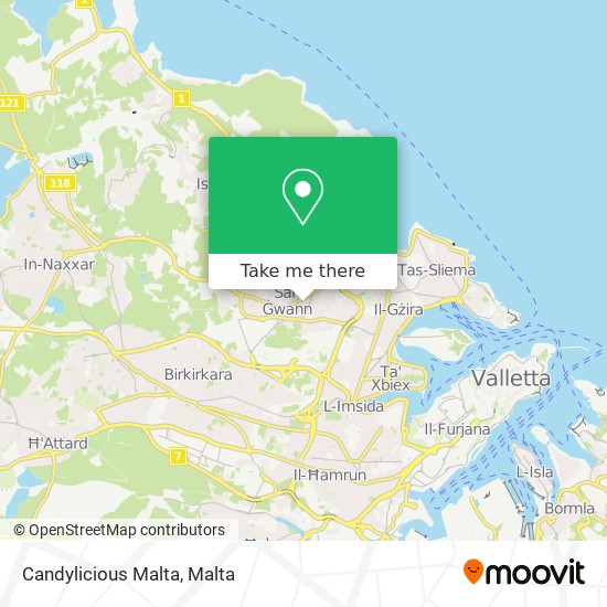 Candylicious Malta map