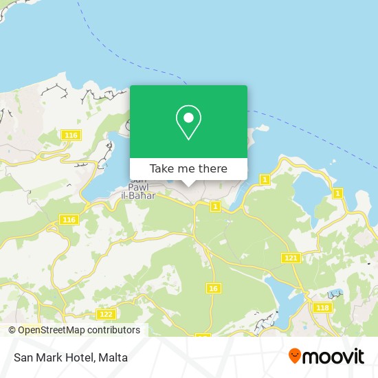 San Mark Hotel map