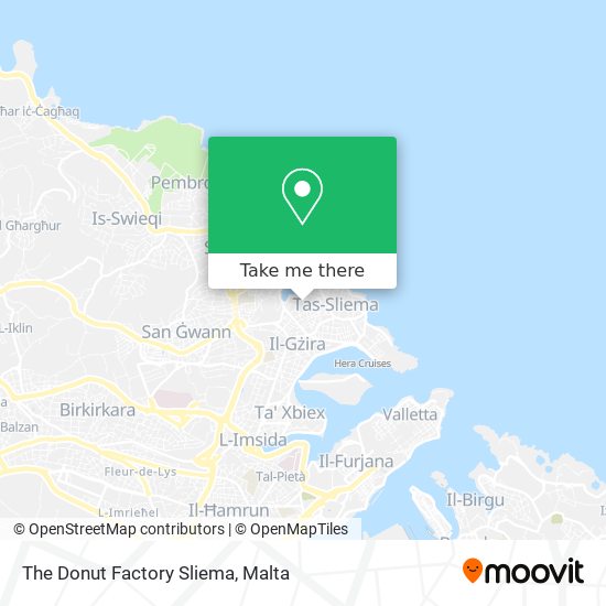 The Donut Factory Sliema map