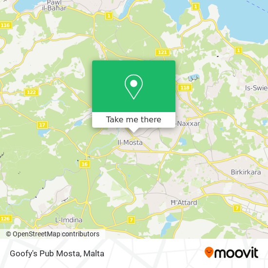 Goofy's Pub Mosta map