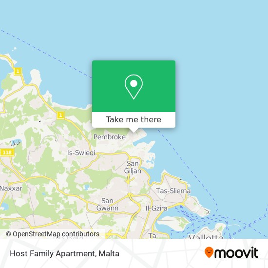 Host Family Apartment map