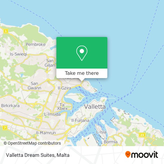 Valletta Dream Suites map