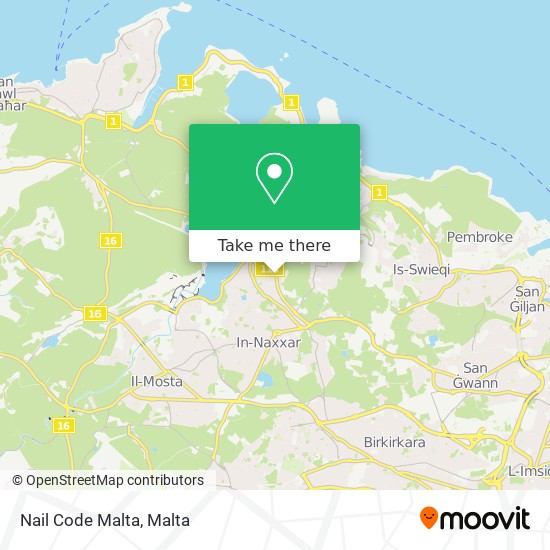 Nail Code Malta map