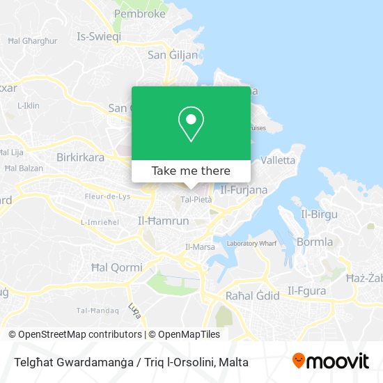 Telgħat Gwardamanġa / Triq l-Orsolini map