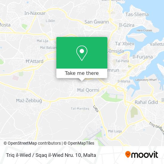 Triq il-Wied / Sqaq il-Wied Nru. 10 map