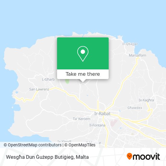 Wesgħa Dun Ġużepp Butiġieġ map