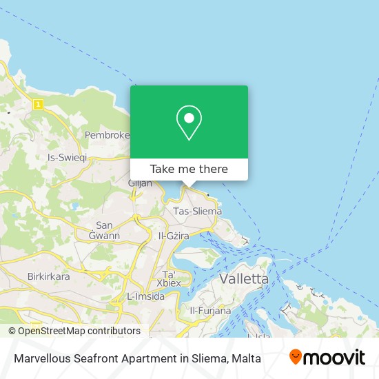 Marvellous Seafront Apartment in Sliema map