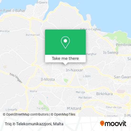 Triq it-Telekomunikazzjoni map