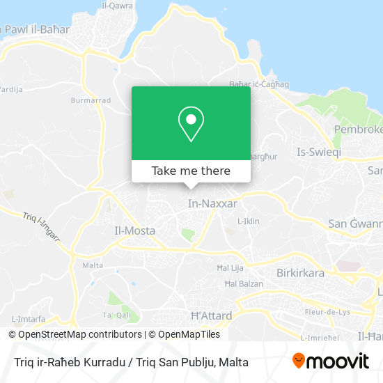 Triq ir-Raħeb Kurradu / Triq San Publju map