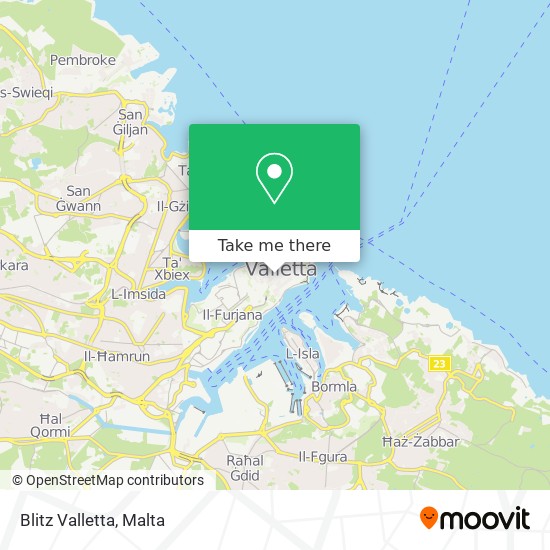 Blitz Valletta map