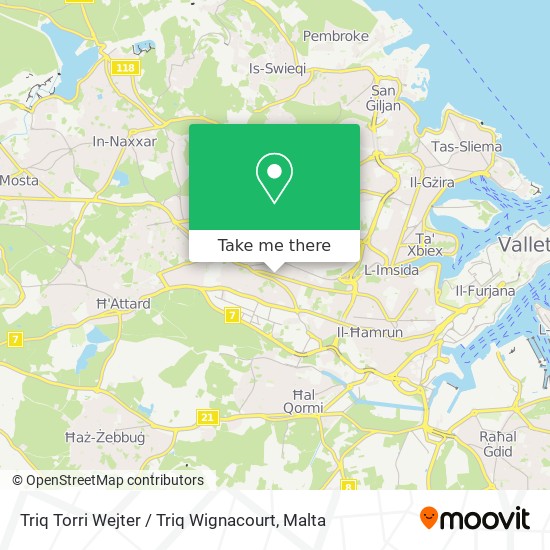 Triq Torri Wejter / Triq Wignacourt map