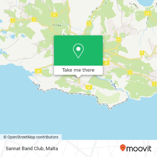 Sannat Band Club map