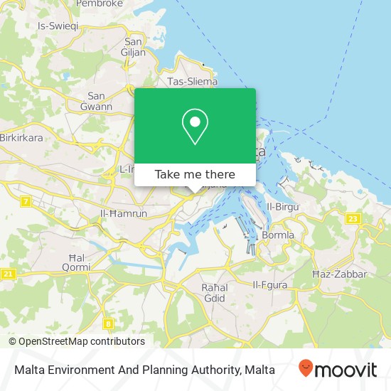 Malta Environment And Planning Authority map