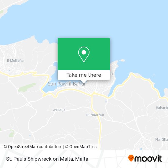 St. Pauls Shipwreck on Malta map