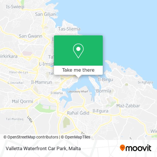 Valletta Waterfront Car Park map