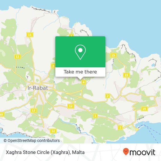 Xaghra Stone Circle map