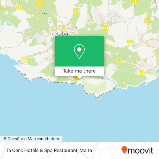 Ta Cenc Hotels & Spa Restaurant map