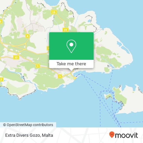 Extra Divers Gozo map