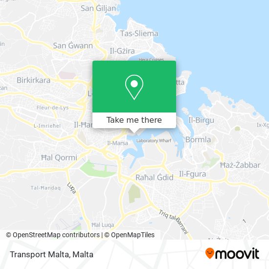 Transport Malta map