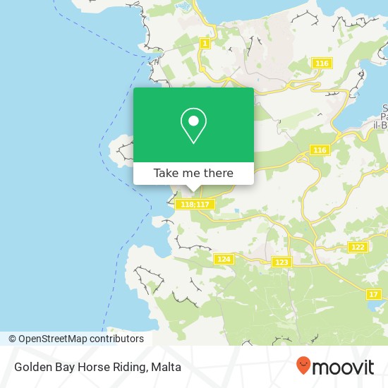 Golden Bay Horse Riding map