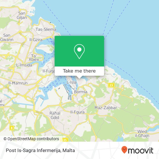 Post Is-Sagra Infermerija map