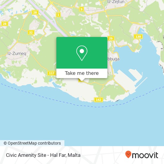 Civic Amenity Site - Hal Far map