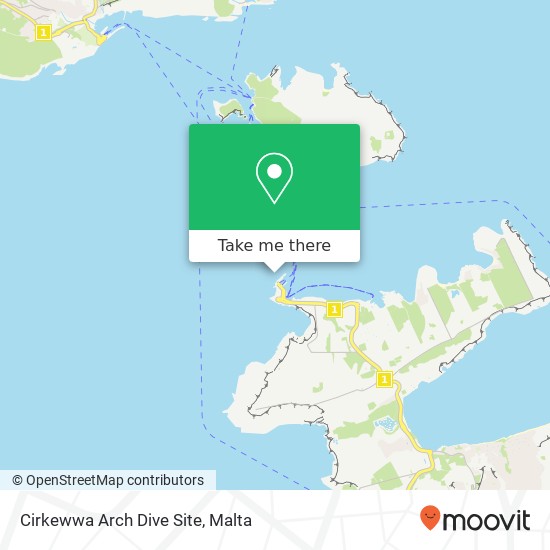 Cirkewwa Arch Dive Site map