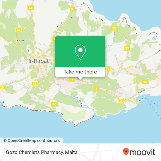 Gozo Chemists Pharmacy map