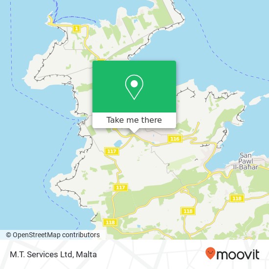 M.T. Services Ltd map