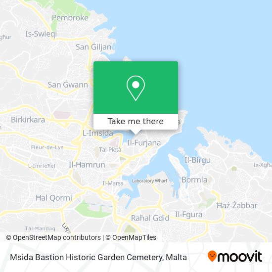 Msida Bastion Historic Garden Cemetery map