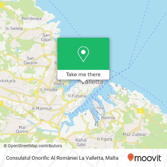 Consulatul Onorific Al României La Valletta map