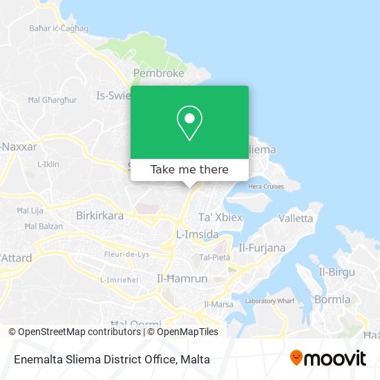 Enemalta Sliema District Office map