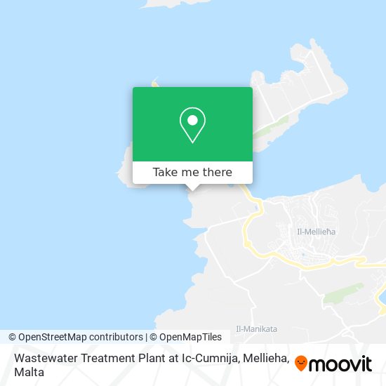 Wastewater Treatment Plant at Ic-Cumnija, Mellieha map