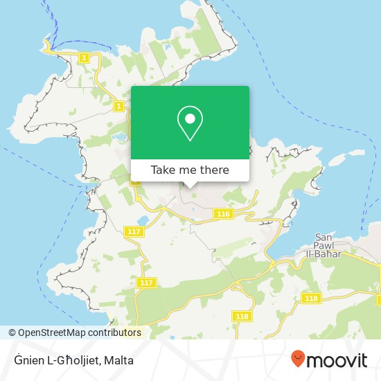 Ġnien L-Għoljiet map