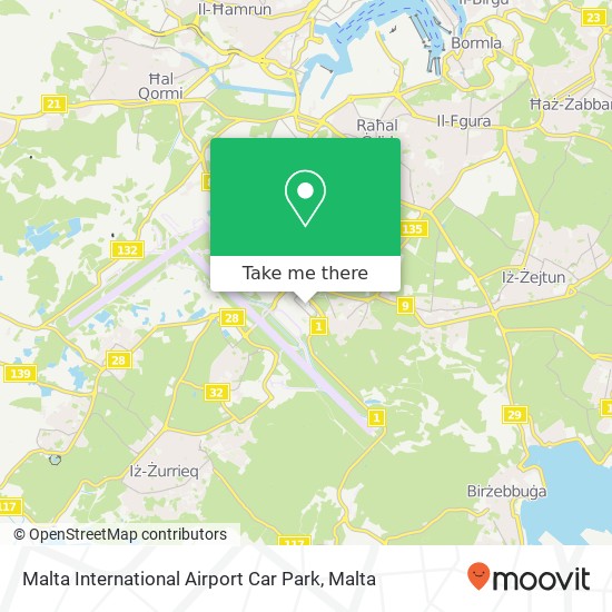 Malta International Airport Car Park map